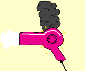300x250 Shortcircuit Hairdryer (Drawing By Fasteroid)