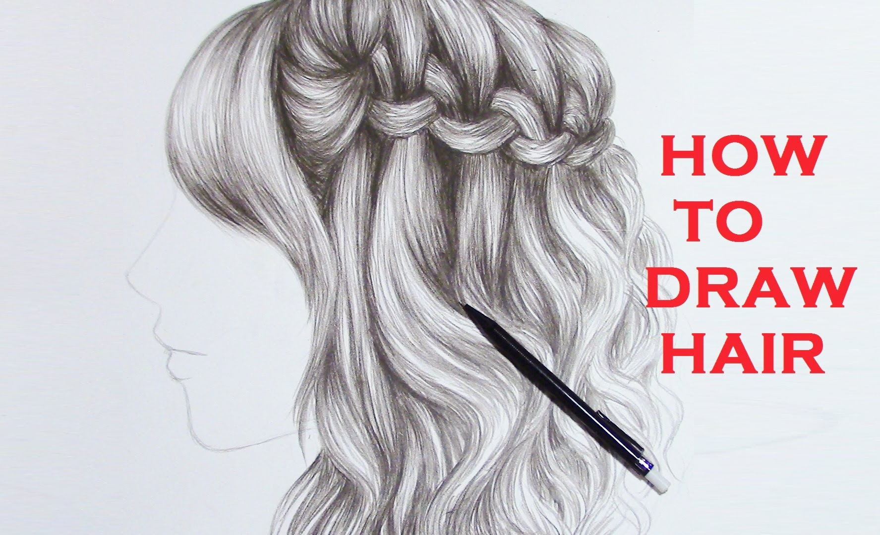 1775x1079 Curly Hair Drawings Drawing Braid Curly Hair (Realistic)