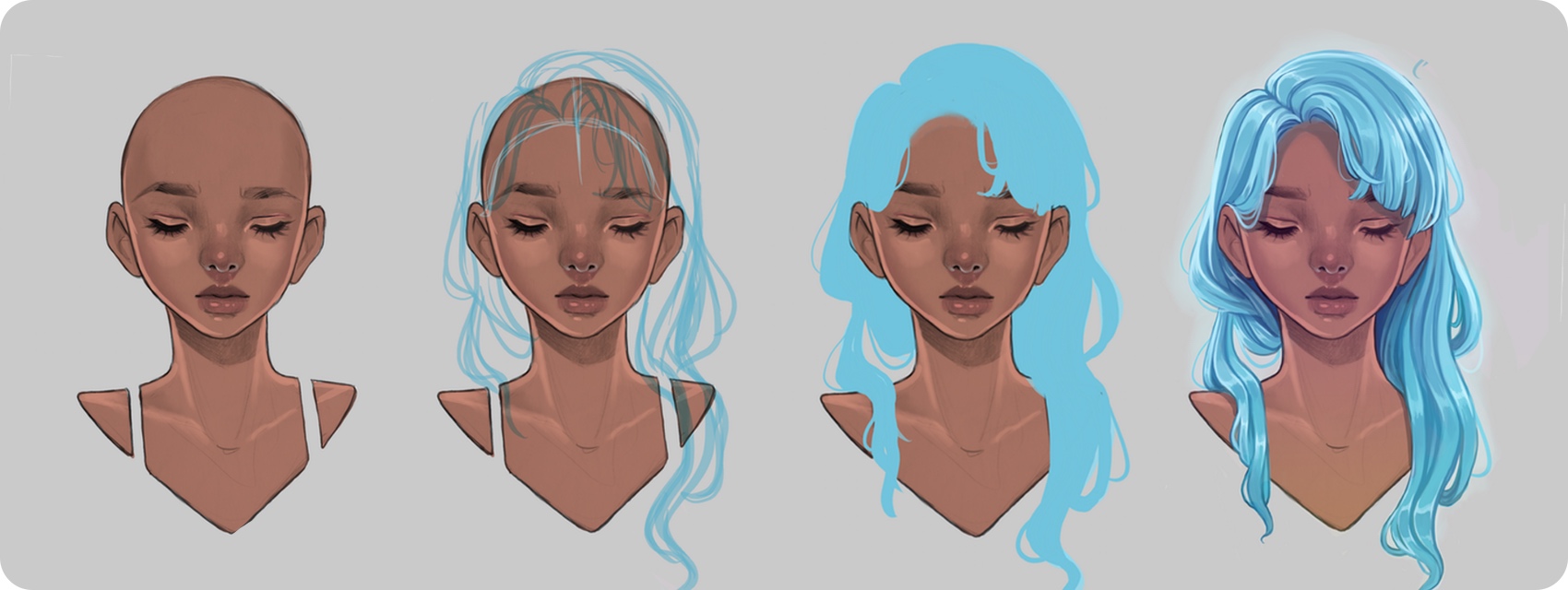 1700x640 How To Draw Hair Step By Step (With Downloadable Pdf)