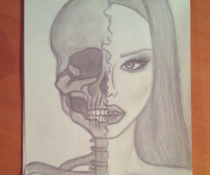 300x250 Half Girl Half Skeleton