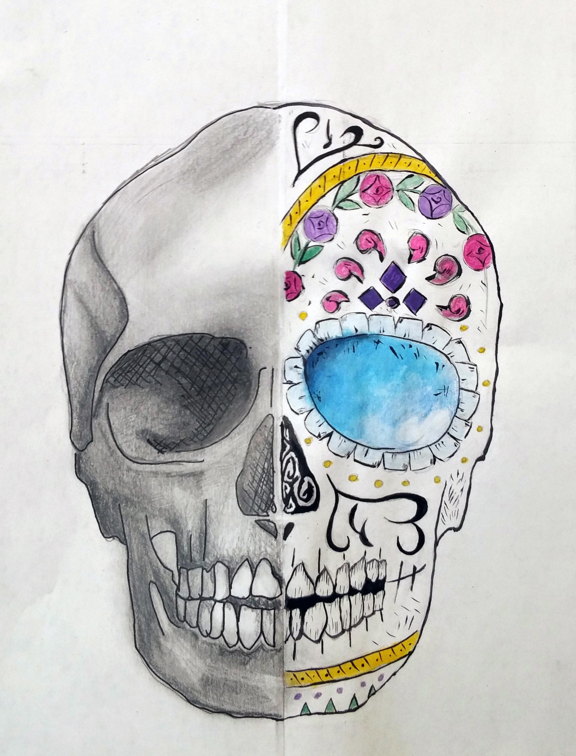 2246x2944 Sugar Skull Drawings Ms. Murtagh's Art Room