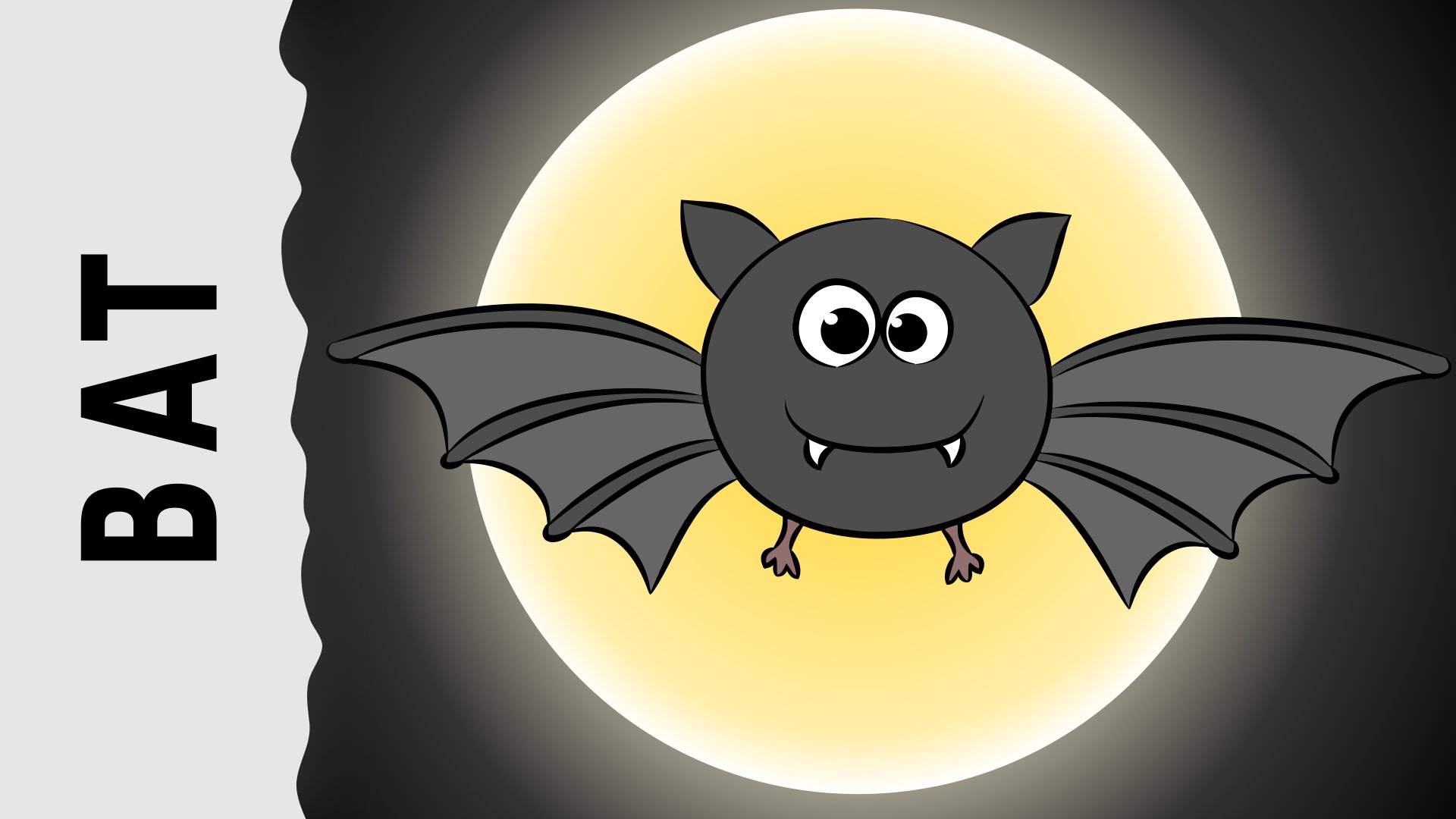 1920x1080 How To Draw A Bat Step By Step