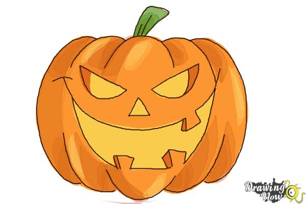 600x400 How To Draw A Halloween Pumpkin
