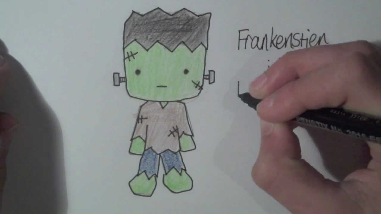 1280x720 How To Draw Halloween Characters Frankenstien ^^