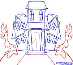 236x211 How To Draw A Haunted House For Kids Step 5 Halloween Fun
