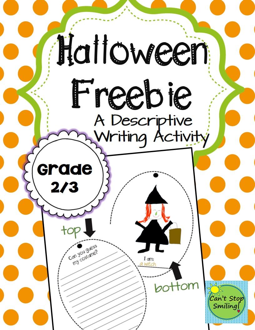 816x1056 Halloween Freebie Just Print And Go!! A Fun Descriptive Writing
