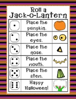 267x350 Halloween Roll And Draw A Jack O Lantern (2 Games In 1) Gaming