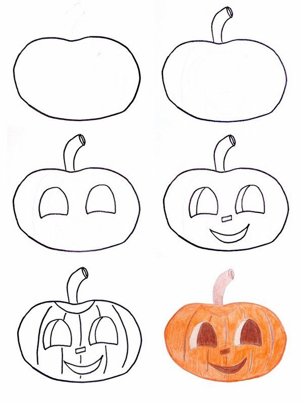 600x797 Halloween Drawing Ideas How To Draw Jack O Lantern Halloween