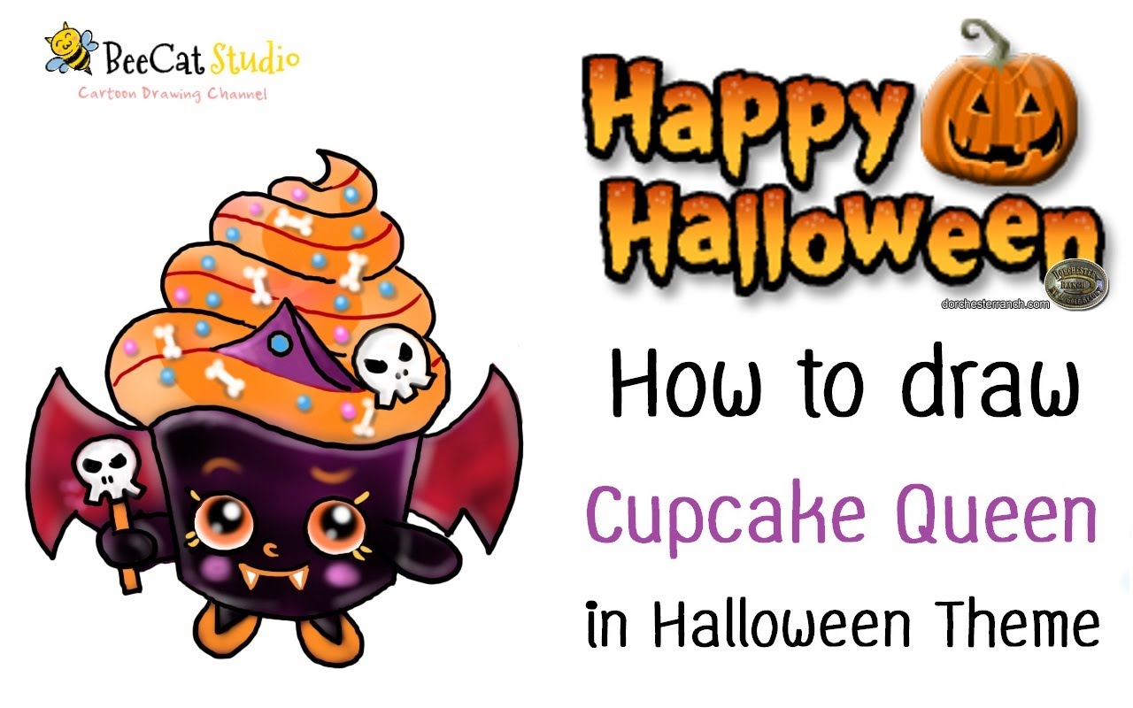 1280x800 How To Draw Cupcake Queen In Halloween Theme Halloween Drawing