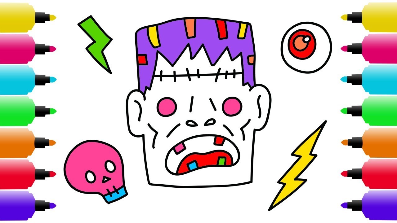 1280x720 Halloween Drawing, Coloring Pages For Kids How To Draw