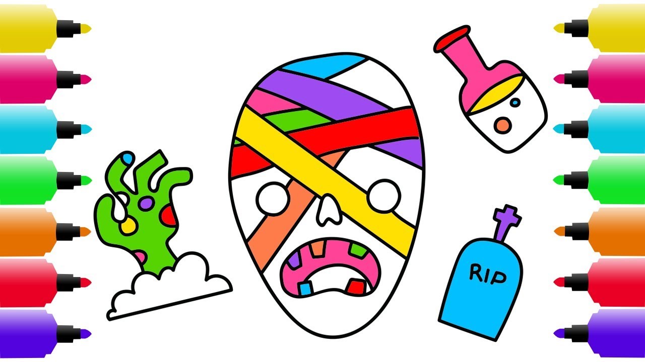 1280x720 Halloween Drawing, Coloring Pages For Kids How To Draw A Scary