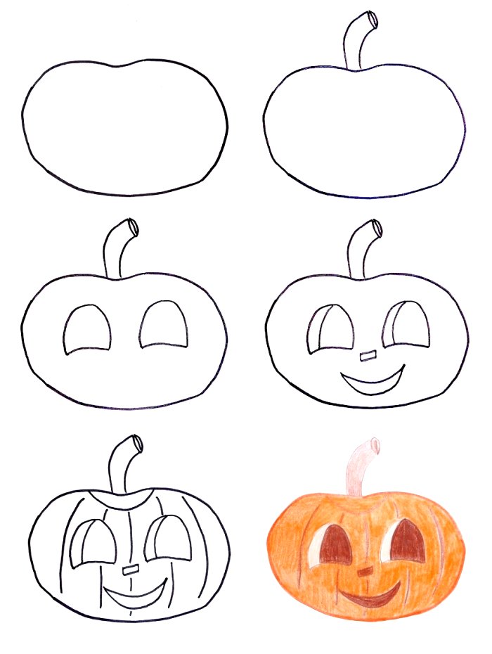 700x930 Pumpkin Drawing Ideas