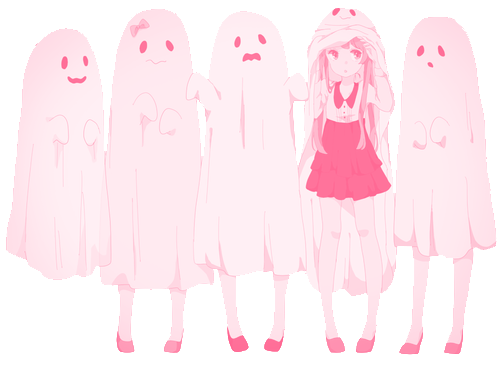 500x365 Drawing Cute Anime Kawaii Halloween Edit Pink Costume Ghost Ghosts