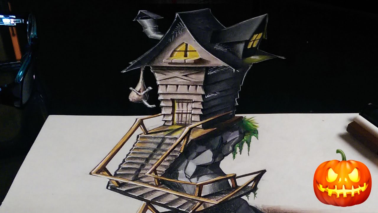 1280x720 Drawing A 3d Witch House