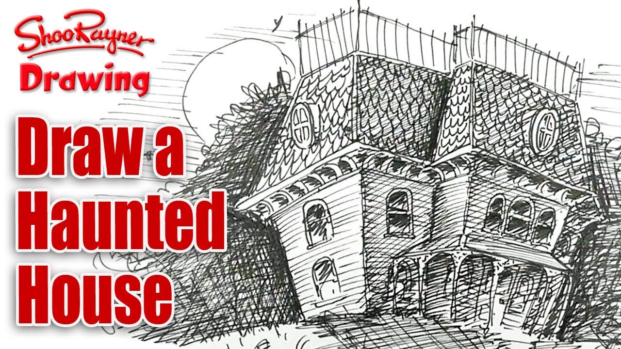1280x720 How To Draw A Haunted House