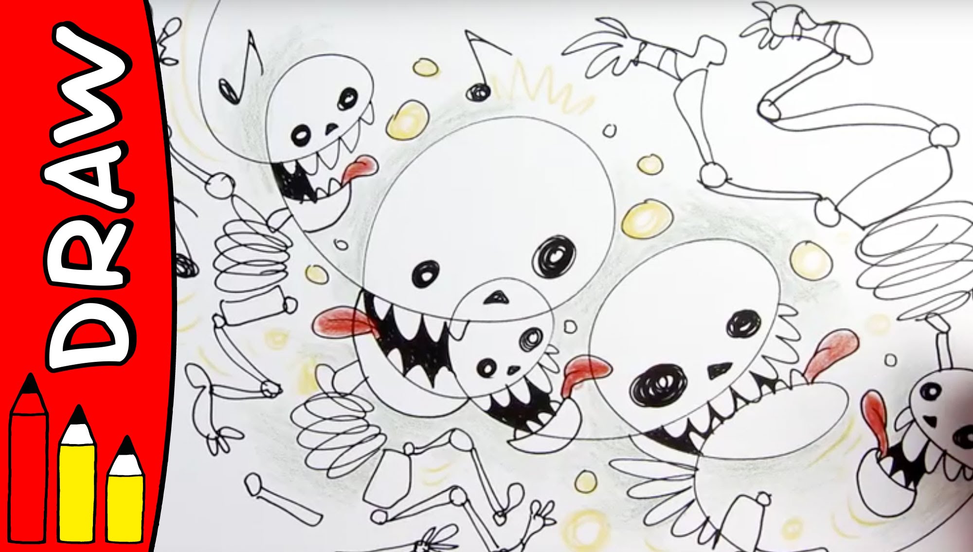 2000x1135 How To Draw Skeletons Halloween Ideas For Kids