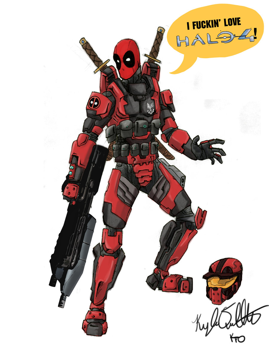 900x1165 Deadpool Loves Halo 4 By On @