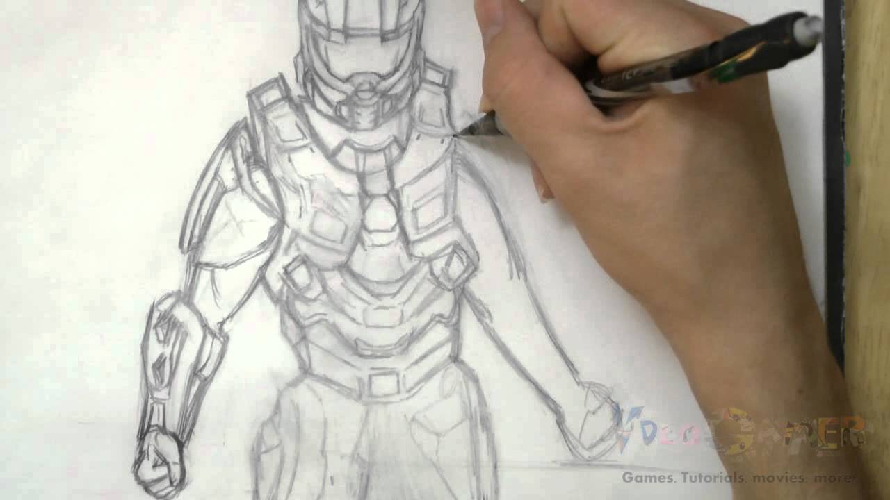 1280x720 How To Draw Master Chief (Halo 4)