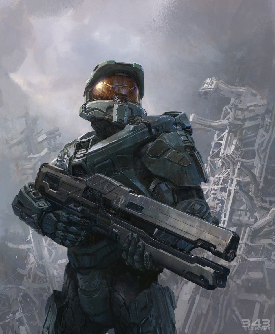 950x1150 Halo 4 Art Amp Pictures, Master Chief With Railgun Video Games