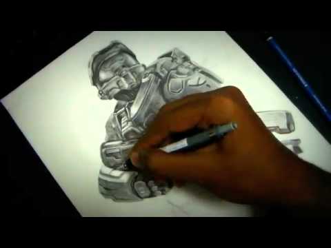 480x360 Halo 4 Master Chief Drawing Insane!!
