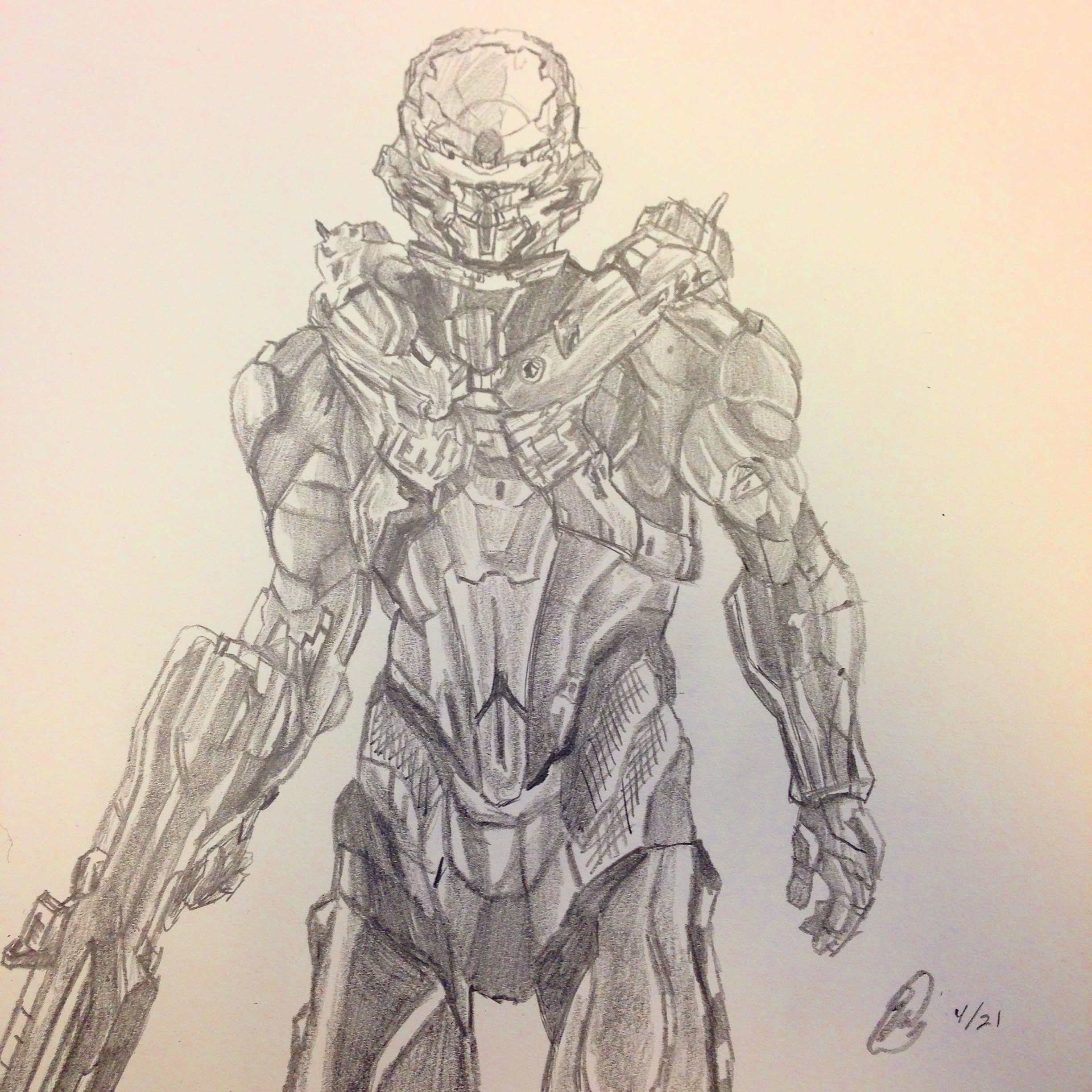 Halo 5 Drawing at GetDrawings | Free download