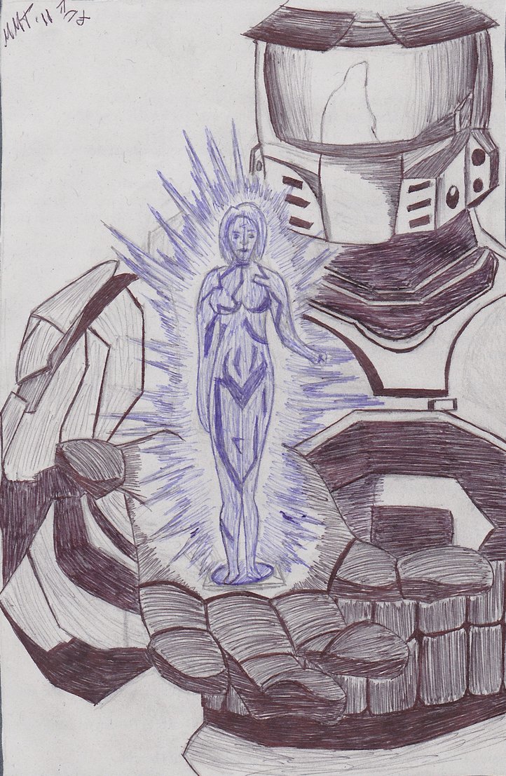 722x1107 Halo Master Chief E Cortana By Kamina117