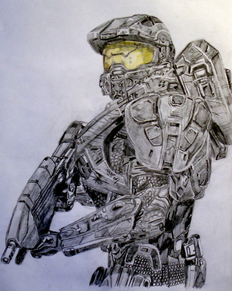 Halo Master Chief Drawing at GetDrawings | Free download