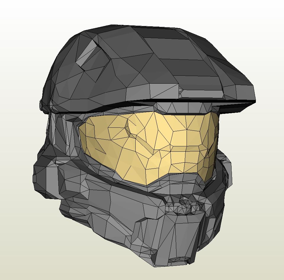 Chiefs Helmet Drawing - How To Draw Master Chief's Helmet Mask From ...