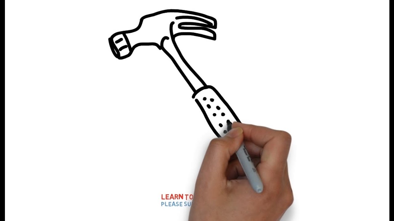 1280x720 Easy Step For Kids How To Draw A Hammer