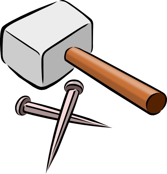 576x600 Snarkhunter Hammer And Nails Clip Art Free Vector In Open Office