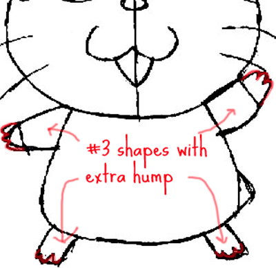 400x388 How To Draw Hamtaro The Cartoon Pet Hamster With Simple Drawing