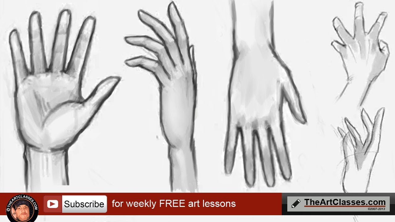 1280x720 How To Draw Hands Front And Back