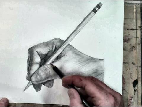 480x360 How To Draw The Hand Step By Step Holding A Pencil
