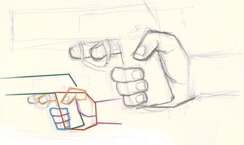 500x298 How To Draw Hand Holding Gun How To Draw And Paint Tutorials