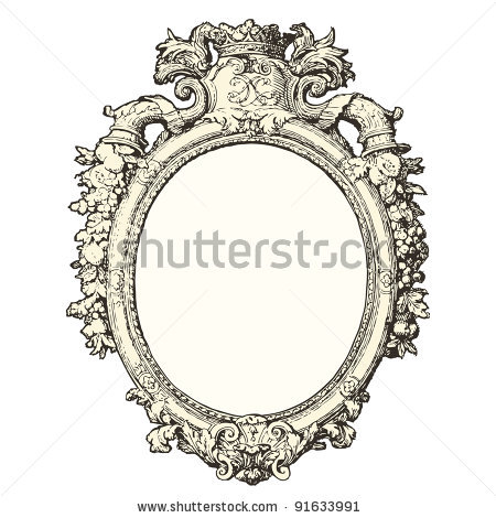 450x470 Old Mirror Drawing Hand Mirror Drawing Craft Room Ideas