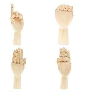 281x299 Wooden 15 Joint Moveable Manikin Hand Model