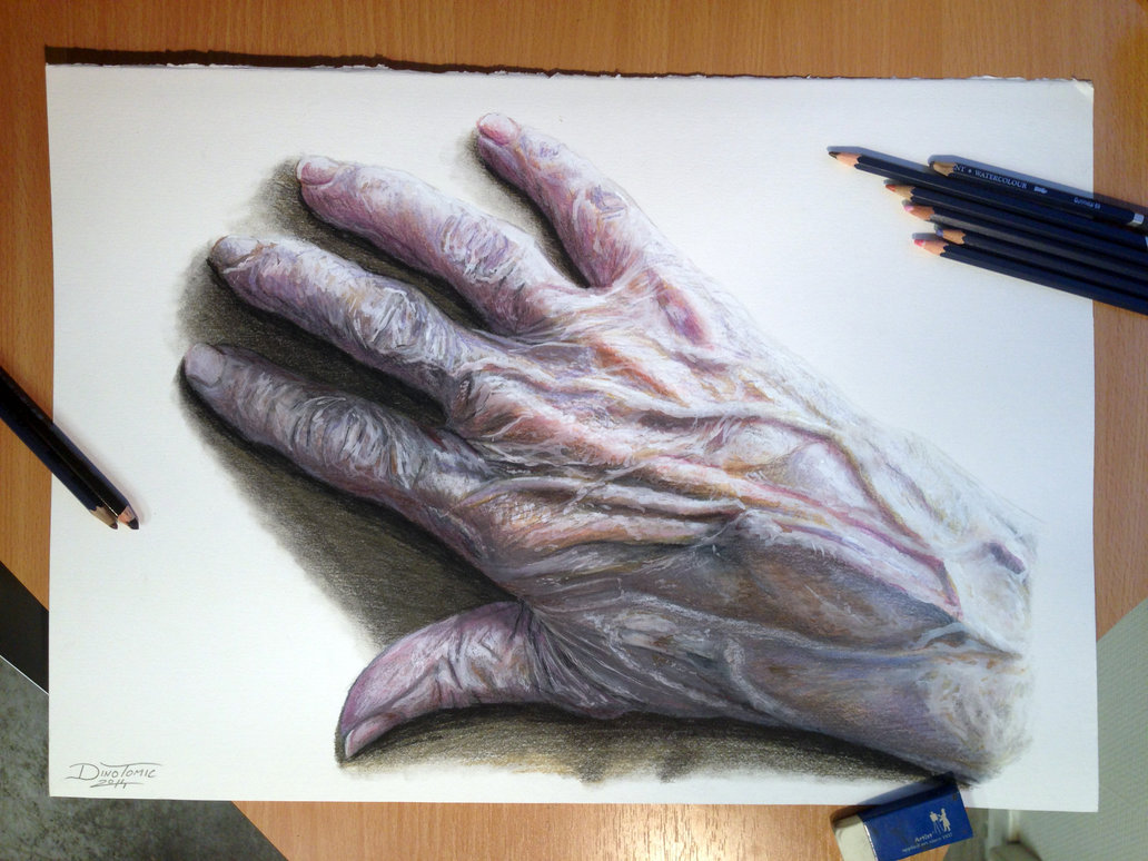 1032x774 Old Hand Color Pencil Drawing By Atomiccircus