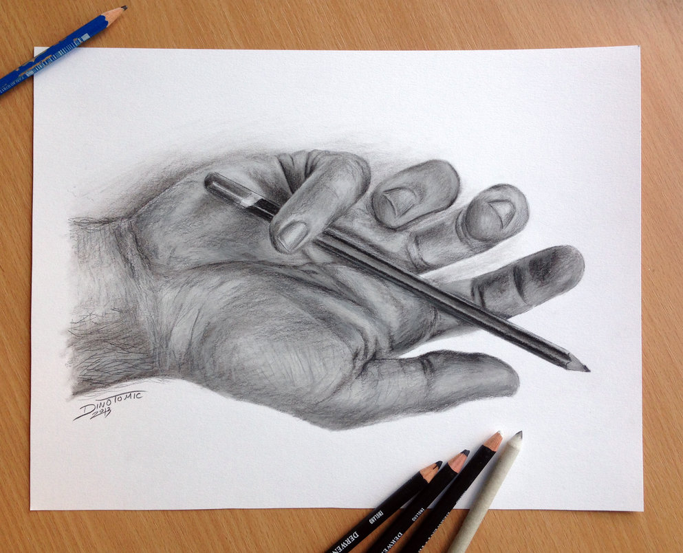 993x804 Pencil Drawing Of My Hand By Atomiccircus