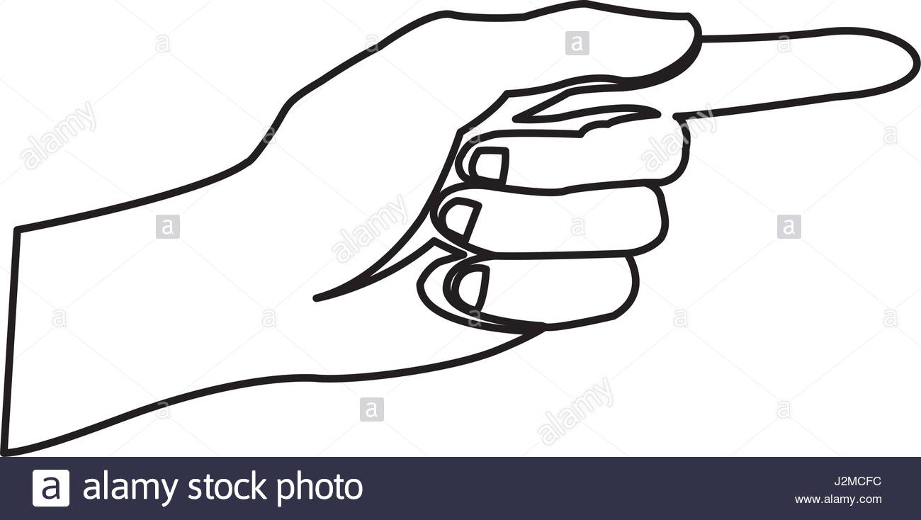 1300x734 Hand Pointing Vote Symbol Line Stock Vector Art Amp Illustration