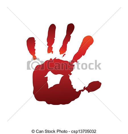 450x470 Red Hand Print Vectors