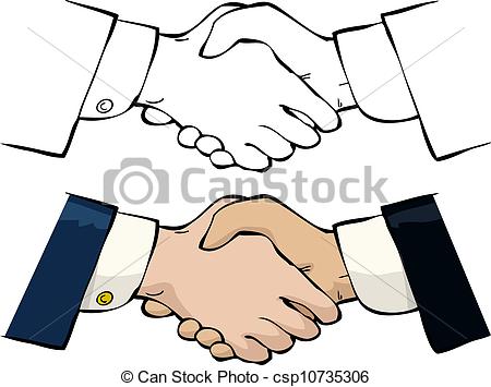 450x355 Handshake On A White Background Vector Illustration Vector Clipart