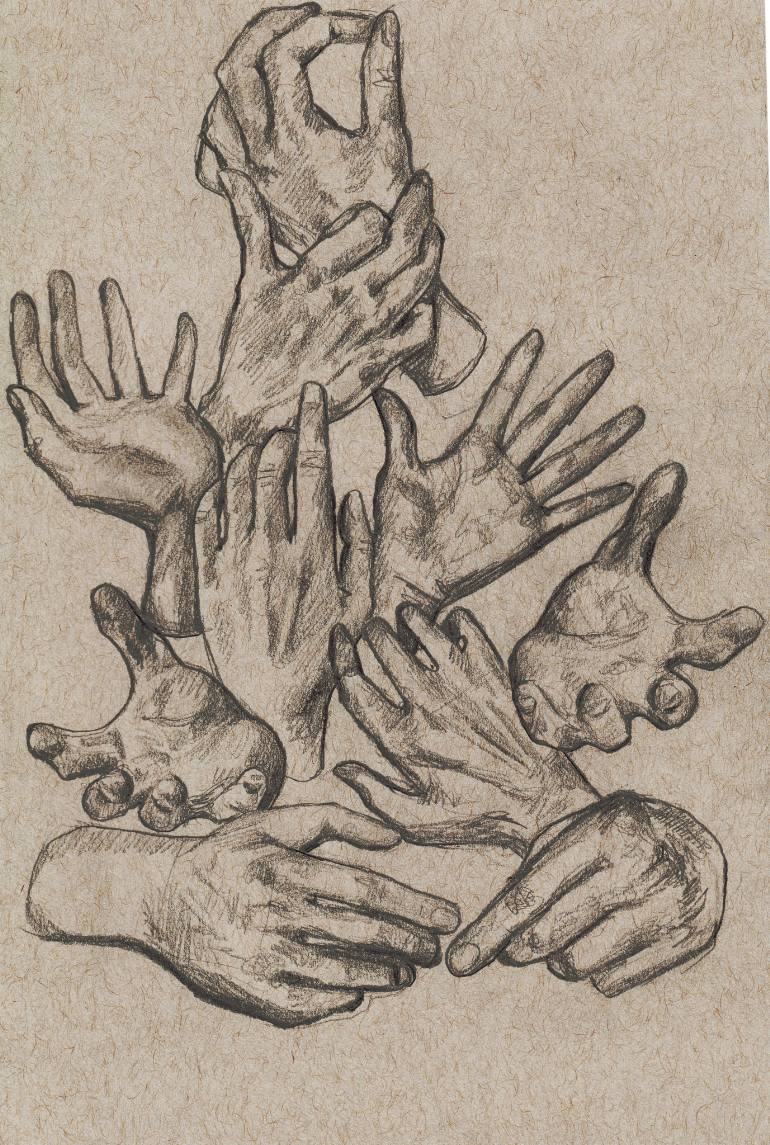 770x1145 Saatchi Art Hand Study Drawing By Justine Johnson