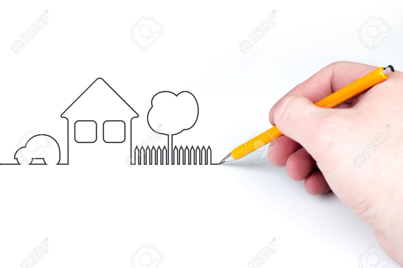 1300x863 Hand With Pencil Drawing On The White Paper Silhouette Images