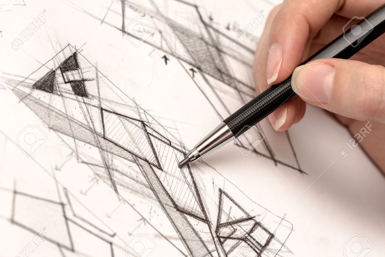 1300x867 Girl Hand Drawing Crosshatch On Paper With Crayon Stock Photo