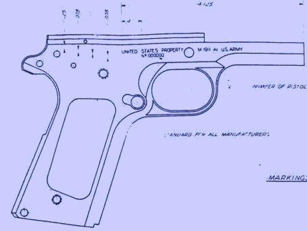 628x472 Colt M1911a1 Pistol Blueprints By Jballard