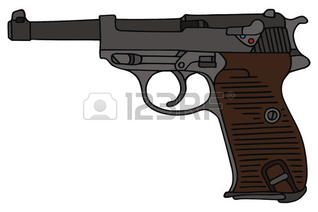 450x300 Hand Drawing Of A Handgun Royalty Free Cliparts, Vectors,
