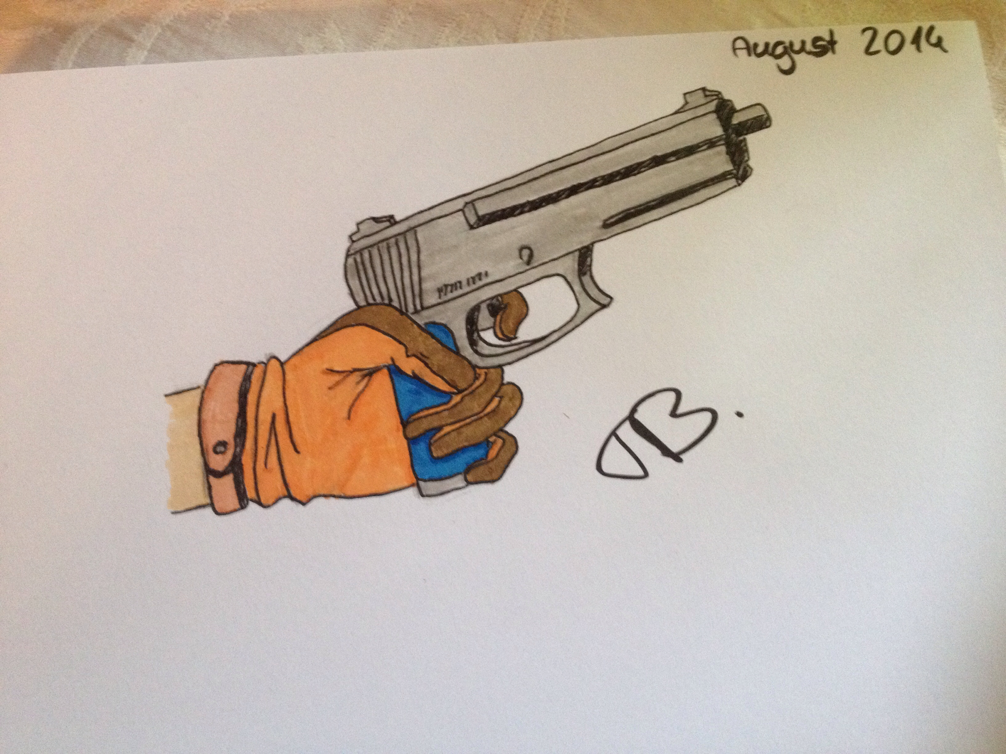 3264x2448 Hand With A Gun My Drawings Guns And Drawings