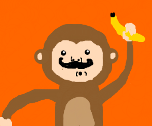 300x250 Monkey With A Handlebar Moustache