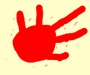 300x250 Bloody Handprint
