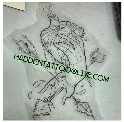 487x480 Hands Holding Heart Tattoo